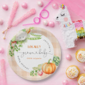 Lokaal geteelde baby herfst Pompoen boerderij baby Papieren Bordje (Feest)