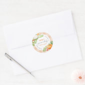 Lokaal geteelde baby herfst Pompoen boerderij baby Ronde Sticker (Envelop)