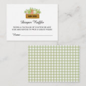 Lokaal geteelde Baby is onderweg naar het Baby sho Informatiekaartje (Voorkant / Achterkant)