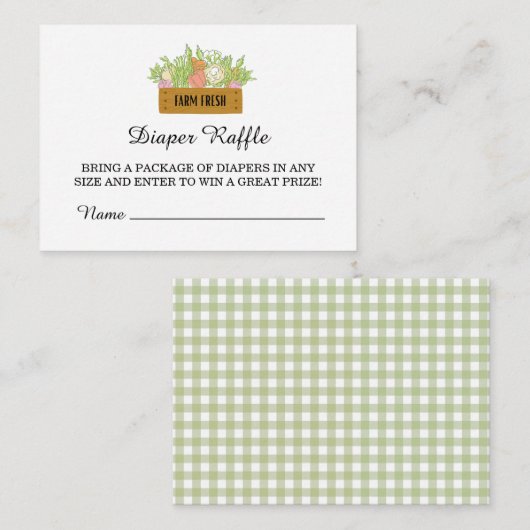 Lokaal geteelde Baby is onderweg naar het Baby sho Informatiekaartje (Voorkant / Achterkant)