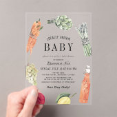 Lokaal geteelde Baby MarktBaby shower Acryl Uitnodigingen (Insitu (Draagbaar))