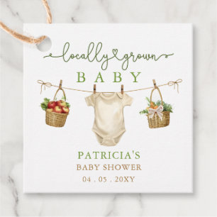 Lokaal geteelde Baby MarktBaby shower Bedankjes Labels