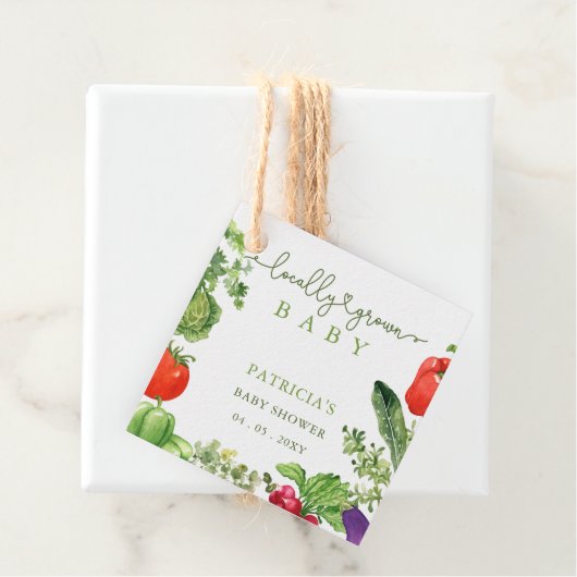 Lokaal geteelde Baby MarktBaby shower Bedankjes Labels (In situ)