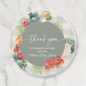 Lokaal geteelde Baby MarktBaby shower Bedankjes Labels (Voorkant)