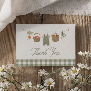 Lokaal geteelde Baby MarktBaby shower Bedankkaart