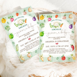 Lokaal geteelde Baby MarktBaby shower Kaart