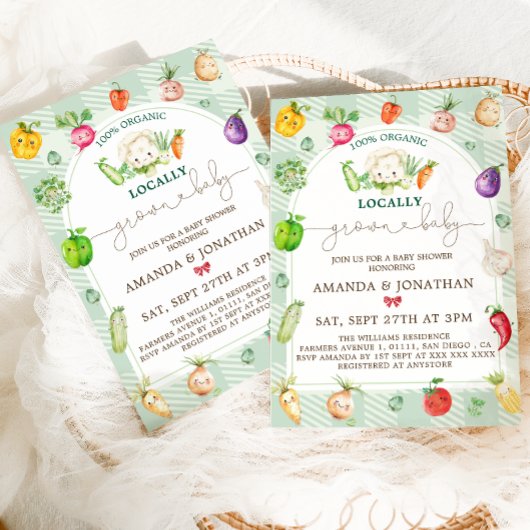 Lokaal geteelde Baby MarktBaby shower Kaart