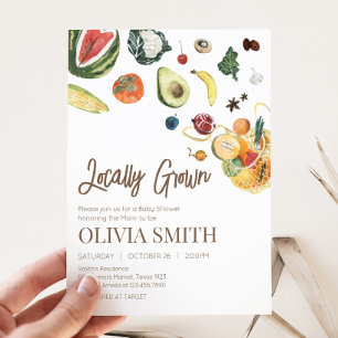 Lokaal geteelde Baby MarktBaby shower Kaart