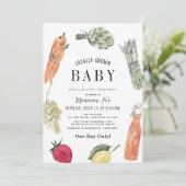 Lokaal geteelde Baby MarktBaby shower Kaart (Staand voorkant)