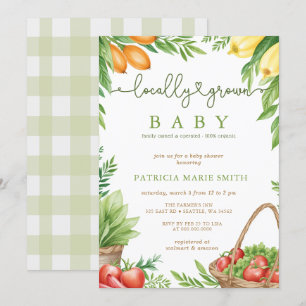 Lokaal geteelde Baby MarktBaby shower Kaart