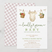 Lokaal geteelde Baby MarktBaby shower Kaart (Voorkant / Achterkant)