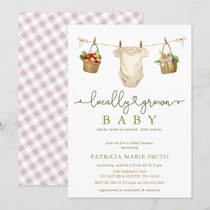 Lokaal geteelde Baby MarktBaby shower Kaart