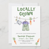 Lokaal geteelde Baby MarktBaby shower Kaart (Voorkant)