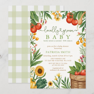 Lokaal geteelde Baby MarktBaby shower Kaart