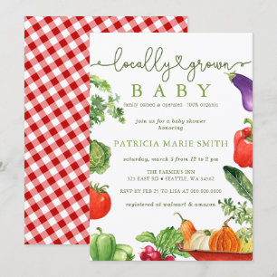 Lokaal geteelde Baby MarktBaby shower Kaart