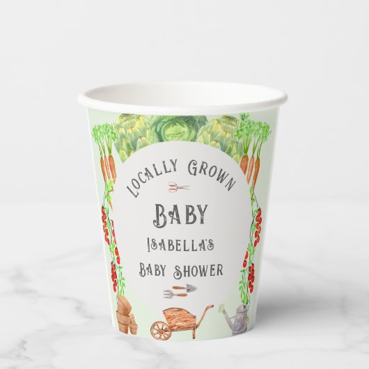 Lokaal geteelde Baby MarktBaby shower Papieren Bekers (Voorkant)