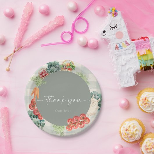 Lokaal geteelde Baby MarktBaby shower Papieren Bordje (Feest)