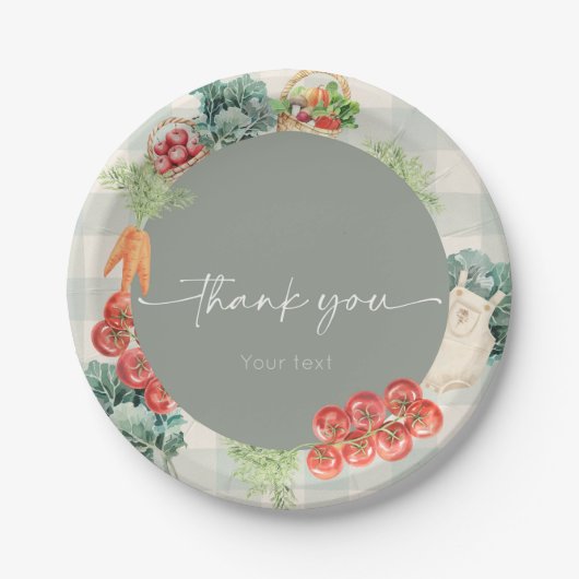 Lokaal geteelde Baby MarktBaby shower Papieren Bordje (Voorkant)