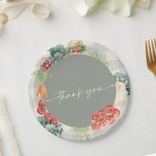 Lokaal geteelde Baby MarktBaby shower Papieren Bordje