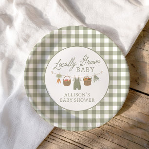 Lokaal geteelde Baby MarktBaby shower Papieren Bordje