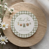 Lokaal geteelde Baby MarktBaby shower Ronde Sticker