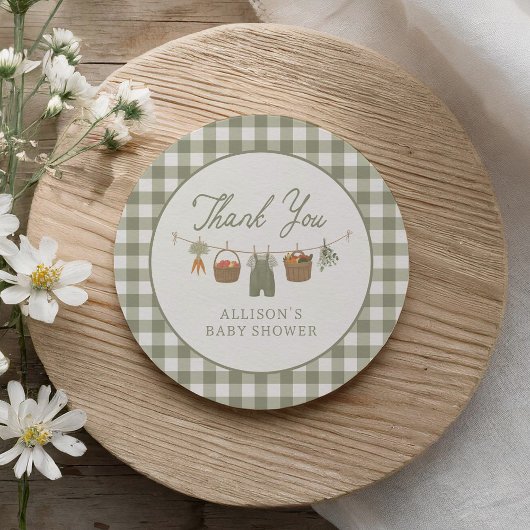 Lokaal geteelde Baby MarktBaby shower Ronde Sticker
