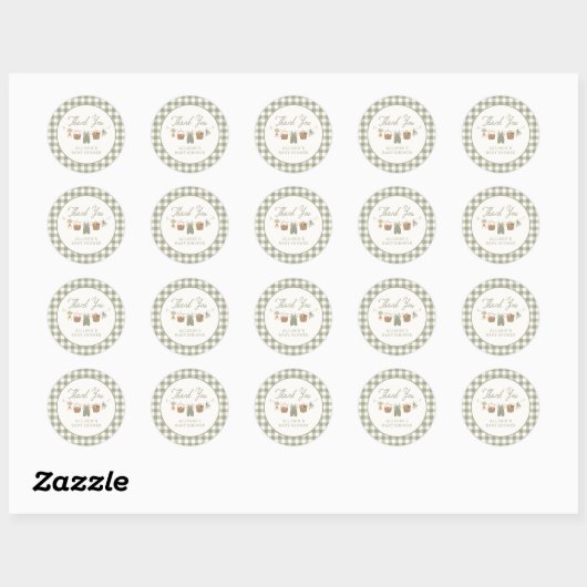 Lokaal geteelde Baby MarktBaby shower Ronde Sticker (Vel)