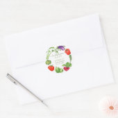 Lokaal geteelde Baby MarktBaby shower Ronde Sticker (Envelop)
