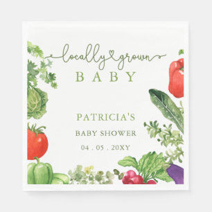 Lokaal geteelde Baby MarktBaby shower Servet