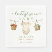 Lokaal geteelde Baby MarktBaby shower Servet (Voorkant)