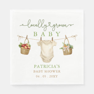 Lokaal geteelde Baby MarktBaby shower Servet