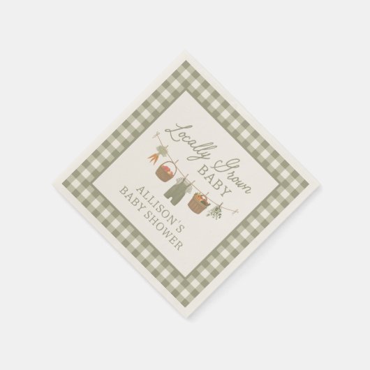Lokaal geteelde Baby MarktBaby shower Servet (Hoek)