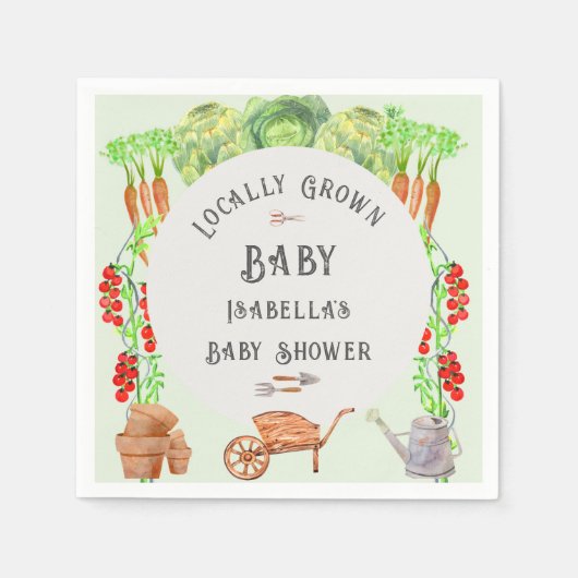 Lokaal geteelde Baby MarktBaby shower Servet (Voorkant)