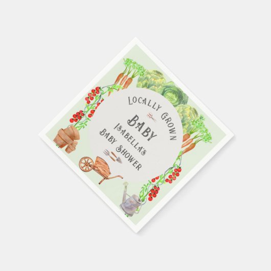 Lokaal geteelde Baby MarktBaby shower Servet (Hoek)