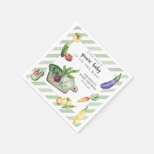 Lokaal geteelde Baby MarktBaby shower Servet (Hoek)