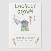 Lokaal geteelde Baby MarktBaby shower Vellum Uitnodigingen (Voorkant)