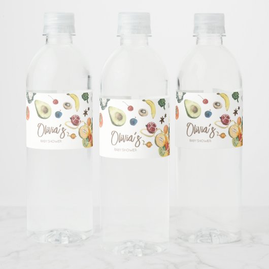 Lokaal geteelde Baby MarktBaby shower Waterfles Etiket (Flessen)