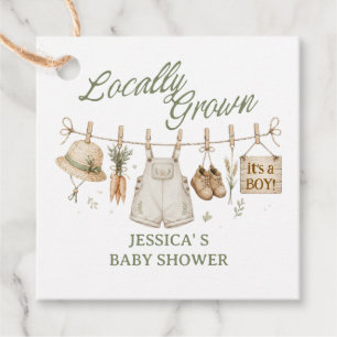 Lokaal Geteelde Baby Meisje op Boerenmarkt Custom Bedankjes Labels
