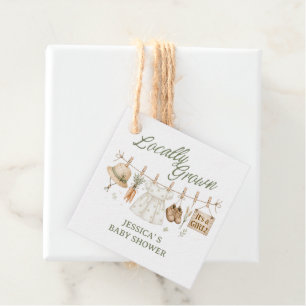 Lokaal Geteelde Baby Meisje op de Boerenmarkt Cust Bedankjes Labels