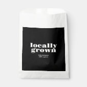 Lokaal geteelde Baby | Modern zwart 100% biologisc Bedankzakje (Voorkant)