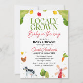 Lokaal geteelde Baby op de weg Boer Baby shower Kaart (Voorkant)