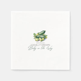 Lokaal geteelde Baby op de weg - courgette - groen Servet