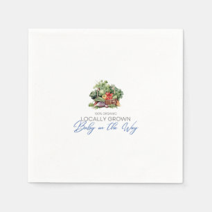 Lokaal geteelde Baby op de weg - Groenten - Blauw Servet