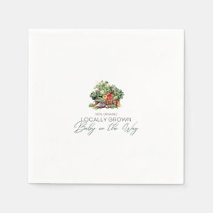 Lokaal geteelde Baby op de weg - Mand - Groen Servet