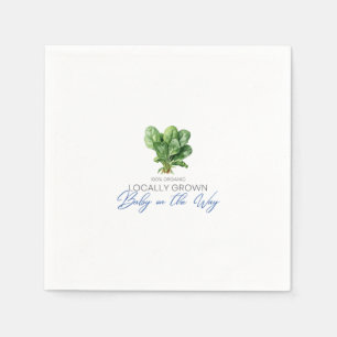 Lokaal geteelde Baby op de weg - Spinazie - Blauw Servet