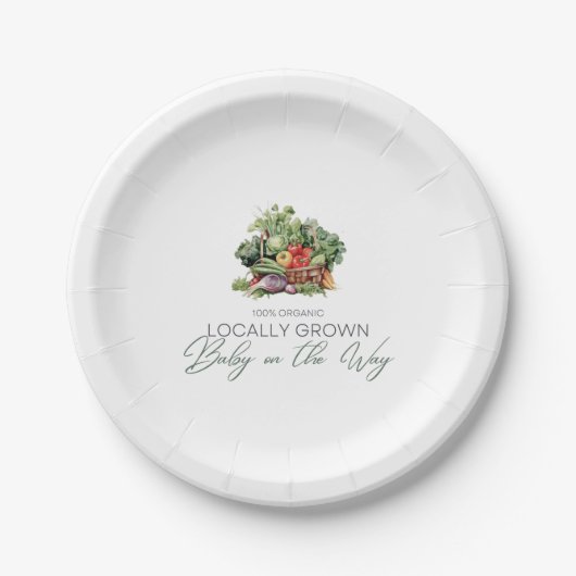 Lokaal geteelde Baby Papieren Bordje (Voorkant)