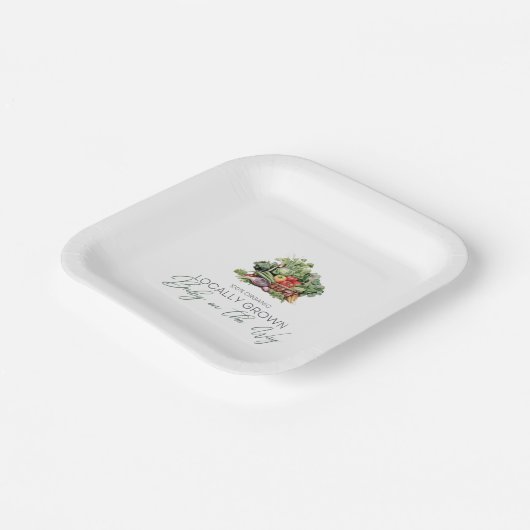 Lokaal geteelde Baby Papieren Bordje (Gebogen)