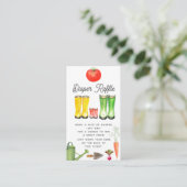 Lokaal geteelde Baby Red Boots Luierloof Informatiekaartje (Staand voorkant)