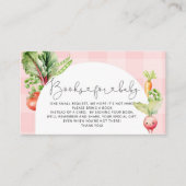 Lokaal geteelde baby roze boeken voor baby ticket informatiekaartje (Voorkant)