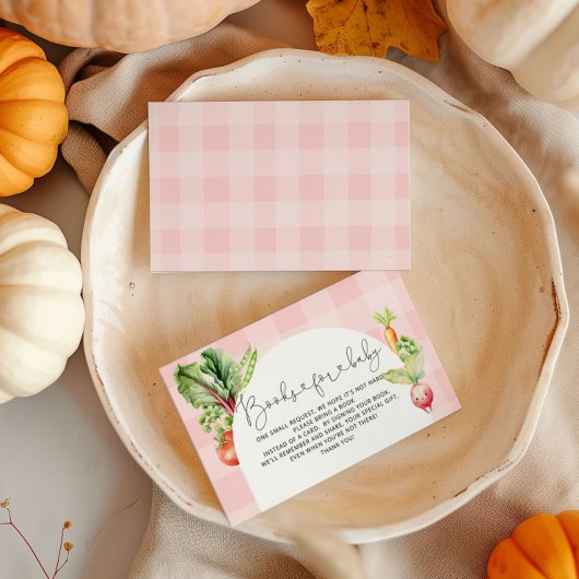 Lokaal geteelde baby roze boeken voor baby ticket informatiekaartje